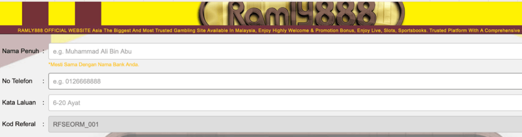 Ramly888-Register-banner